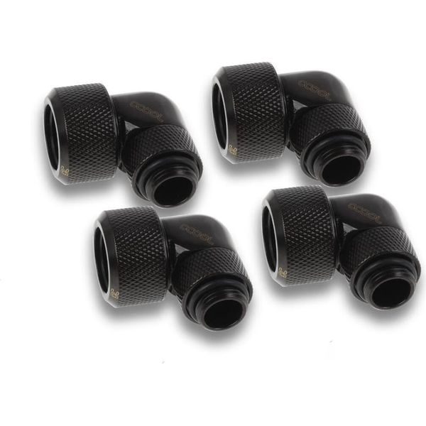 Alphacool Eiszapfen 16Mm Hardtube Gommino Avvitabile 90° Ruotabile G1/4 Per Tubi In Acrilico/Ottone-image