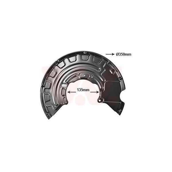 Van Wezel Parafango Disco Freno Per Vw Golf V Hatchback (1K1) Anteriore Destro 0332372 Piastra Di Ancoraggio-image