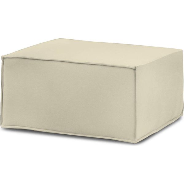 Talamo Italia Pouf Avolasca 70X80X43H Cm Beige, Sfoderabile Beige Italy-image