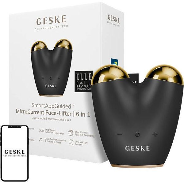 Sollevatore Viso A Microcorrente 6W1 Geske Con Applicazione (Grigio)-image