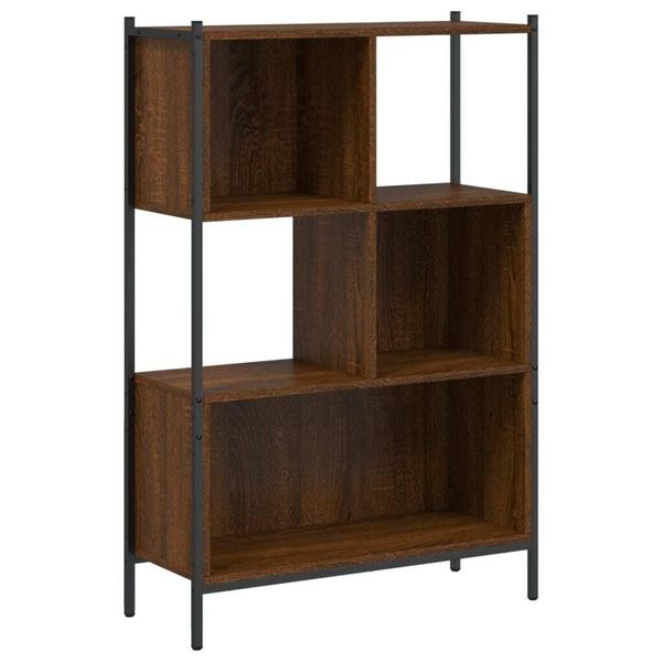 Libreria In Rovere Marrone 72X28X109 Cm Materiale A Base Di Legno-image