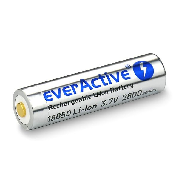 Battery Everactive 18650 3.7V Li-Ion 2600Mah Micro Usb With Protection Box-image