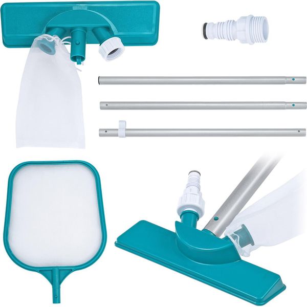 Set Base Per La Cura Della Piscina Bestway® Con Aspiratore Venturi E Rete Di Atterraggio Per Piscine Di Dimensioni Fino A 396 Cm-image