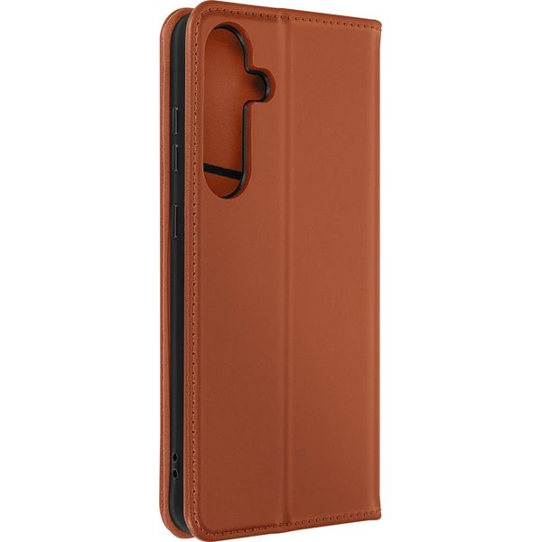 Avizar, Cover Per Samsung Galaxy S24 Plus / S25 Plus Portacarte In Vera Pelle, Marrone Chiaro-image