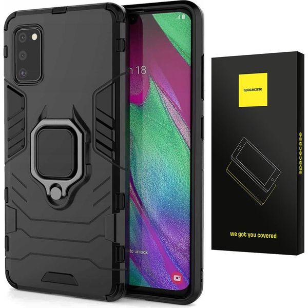 Spacecase Custodia Protettiva X-Ring Per Galaxy A41 Nero-image