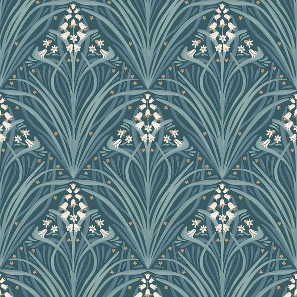 Muriva - Carta Da Parati "Elegance"", Campanule AG2842 (10 M X 53 Cm) (Verde)"-image
