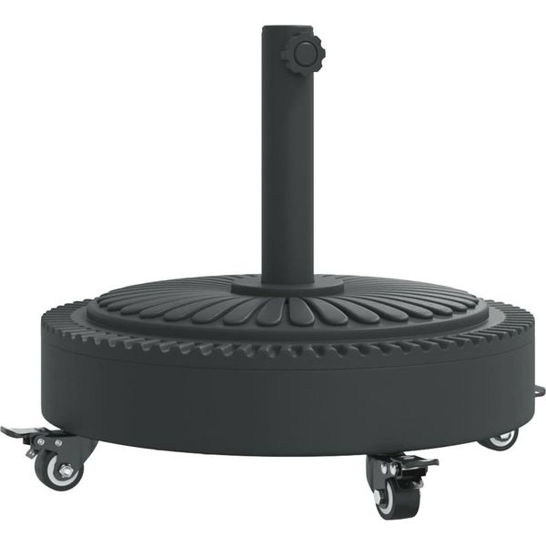 Vidaxl Supporto Per Ombrellone Con Rotelle Per Palo Ø38/48 Mm 27 Kg Rotondo-image