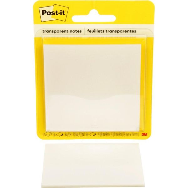 Post-It-Memoblok 3M Post-It 73X73Mm Trasparente | Soffio Uno 1 Pezzo-image