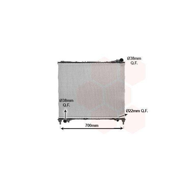 Van Wezel 02012708 Radiatore Radiatore Acqua Radiatore Motore Per Land Rover Range Rover Sport (L494) Discovery V (L462)-image