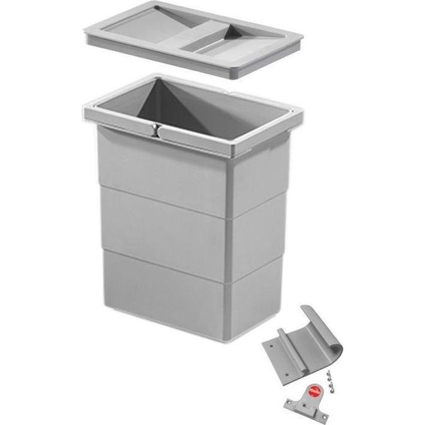 Cestino Interno Hailo 1093475 Readybin 18 L 320X226X295 Mm Incl. Supporto A Parete-image