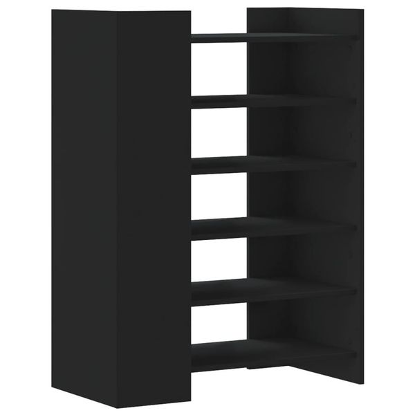 Vidaxl Scarpiera Nera 74,5X37,5X100 Cm Materiale A Base Di Legno-image