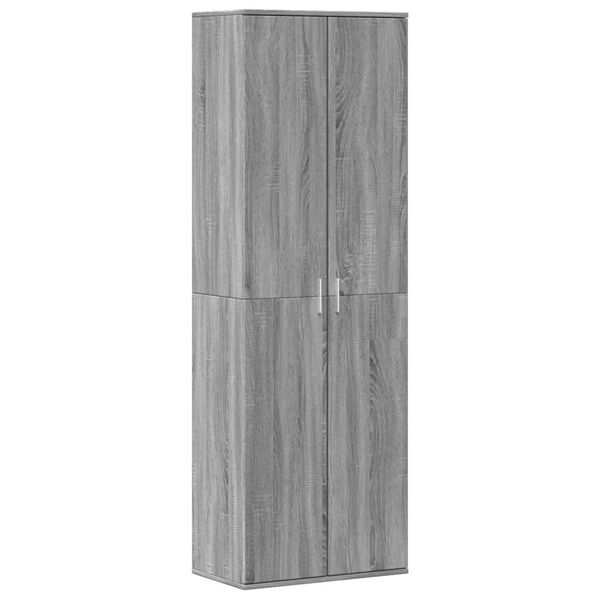 Vidaxl Credenza Grigio Sonoma 60X35X180 Cm Materiale A Base Di Legno-image