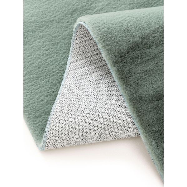 Tappeto Di Pelliccia Verde 70X200 Cm Runner Soggiorno Antiscivolo Lavabile Alto Pile Benuta Soffice Peluche Shaggy Morbido-image