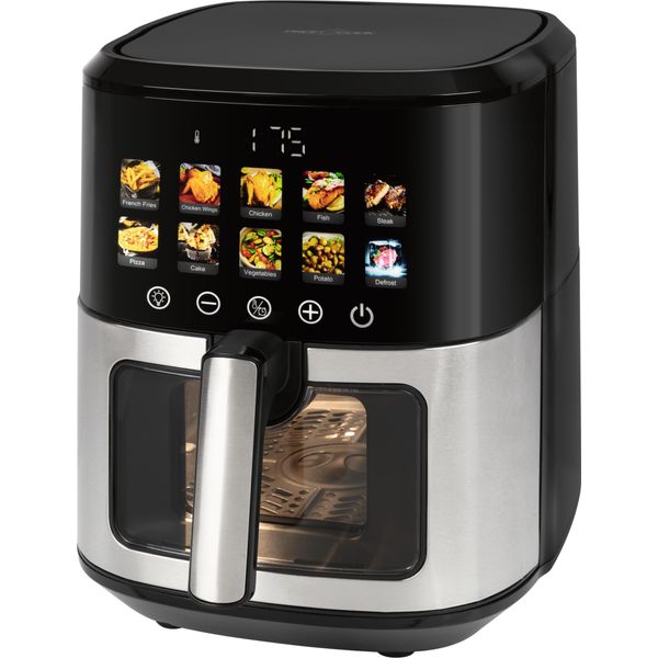 Proficook PC-FR 1286 H Friggitrice A Immagine Singola 6,5 L Friggitrice Ad Aria Calda Autonoma 1700 W Nero, Acciaio Inox (PC-FR 1286-image
