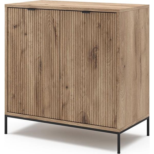 Vicco Cassettiera Per Camera Da Letto Eliza, 80 X 81.2 Cm Con 2 Porte, Quercia Vichinga-image