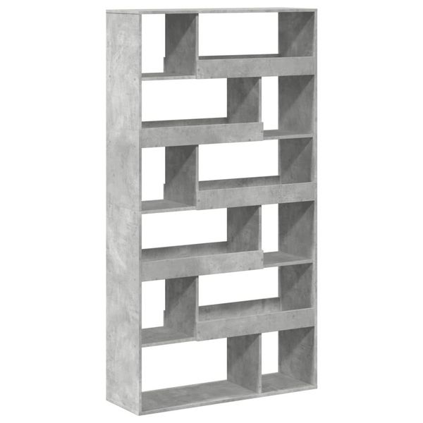 Vidaxl Libreria Grigio Cemento 100X33X187,5 Cm Materiale A Base Di Legno-image
