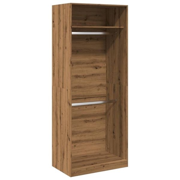 Vidaxl Armadio Rovere Artigianale 80X50X200 Cm Materiale A Base Di Legno-image