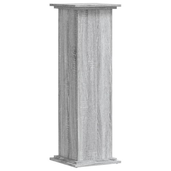 Vidaxl Supporto Per Piante Grigio Sonoma 33X33X100 Cm Materiale A Base Di Legno-image