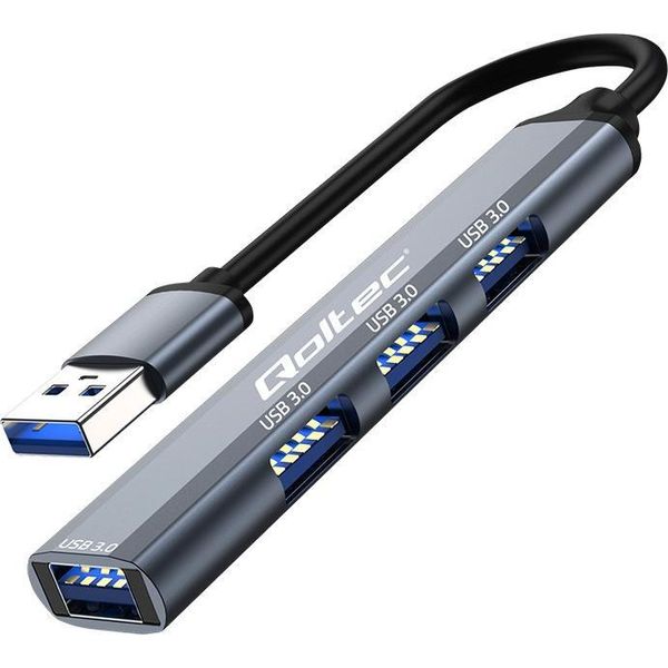 Adattatore Hub Qoltec Usb 3.0 4 In 1 | 4X Usb 3.0-image