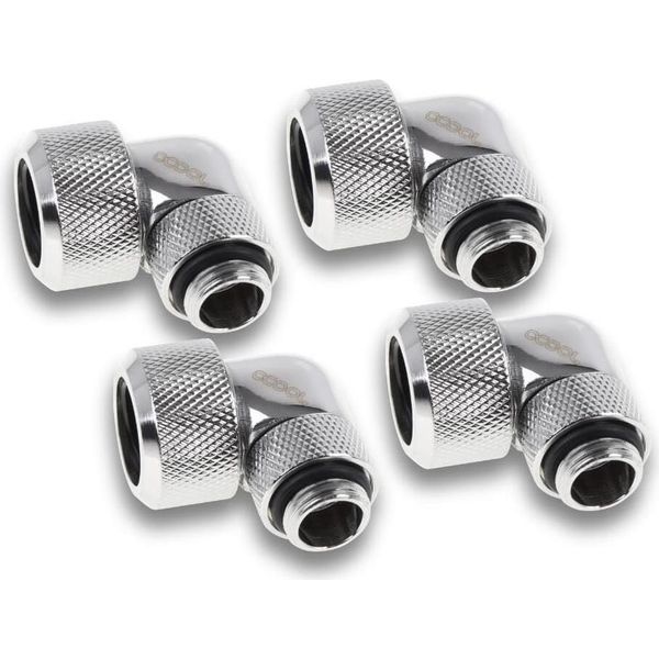 Alphacool Eiszapfen 16Mm Hardtube Gommino Avvitabile 90° Ruotabile G1/4 Per Tubi In Acrilico/Ottone-image