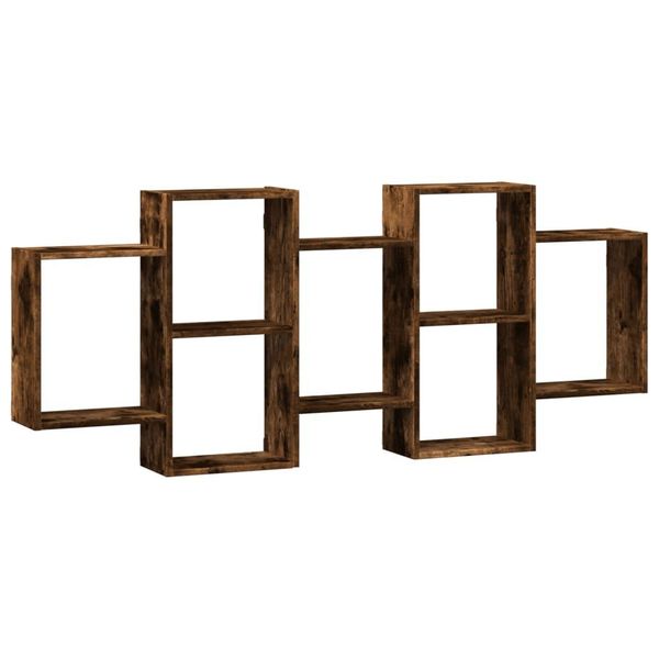 Vidaxl Scaffale Da Parete In Rovere Fumé 159X18X65 Cm Materiale A Base Di Legno-image