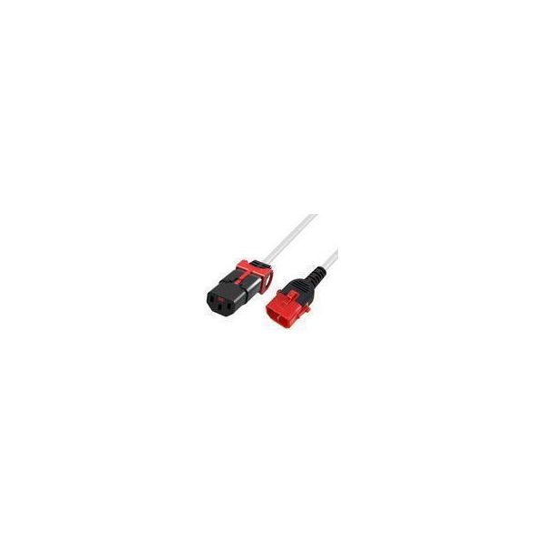 Cavo Di Alimentazione Act C13 - C14 Dual Iec Lock Bianco 2 M, 2 M, Accoppiatore C13, Accoppiatore C14, 250 V, 10 A-image