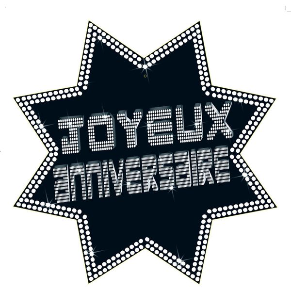 Decorazione Da Parete Stella Happy Birthday Vip 34 X 32 Cm Nero - Taglia Unica-image