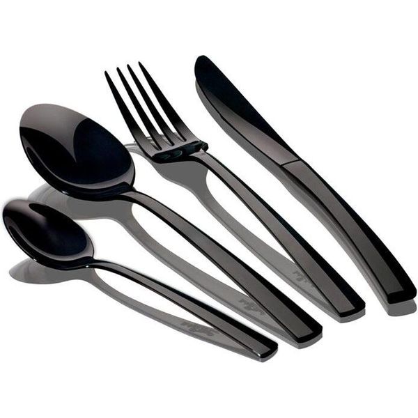 Set Di Posate Berlingerhaus 24 Pezzi In Acciaio Inox A Specchio Collezione Nera BH-3080-image