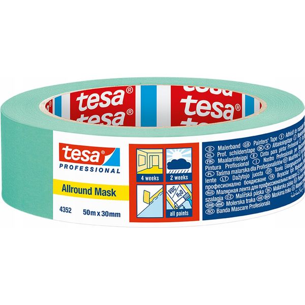Tesa Allround Mask 04352-00002-00 Kreppband Mint (L X B) 50 M X 30 Mm 1 St-image