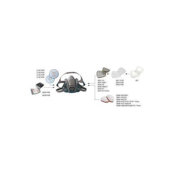 3M Filtro Gas/Filtro Combinato 6096 A1E1Hgp3 R (Confezione Da 2) (7100104296)-image
