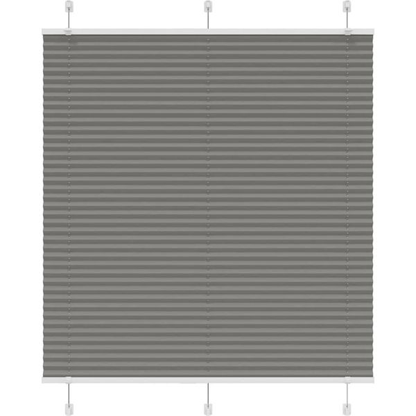 Vidaxl Tenda Plissettata Antracite 120X100 Cm Larghezza Del Tessuto 119,4 Cm Poliestere-image