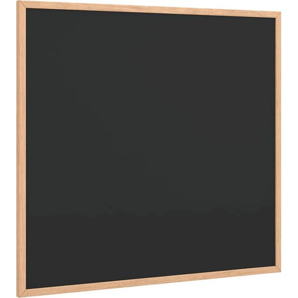 Vidaxl Lavagna Con Cornice In Legno Di Pino Massiccio Nero 60 X 55 Cm-image