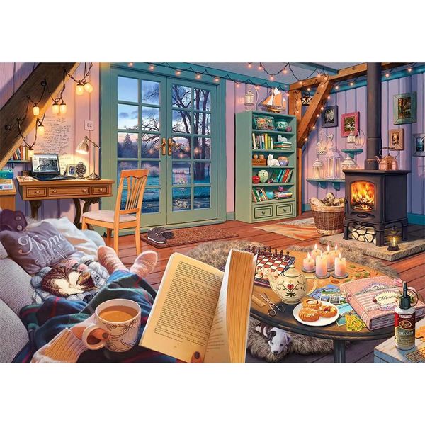 Puzzle In Legno Capanna Accogliente 500 Pezzi-image