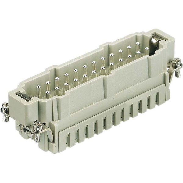 09330242616 Harting Han 24ES Inserto A Pin (M) Collegamento A Morsetto A Gabbia, 24 Pin+Pe 500V, 16A - 1 Pezzo-image