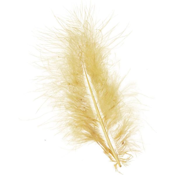 Piume Reali Artigianali Giallo Chiaro 5-10Cm 20G Piume Decorative Fai Da Te-image