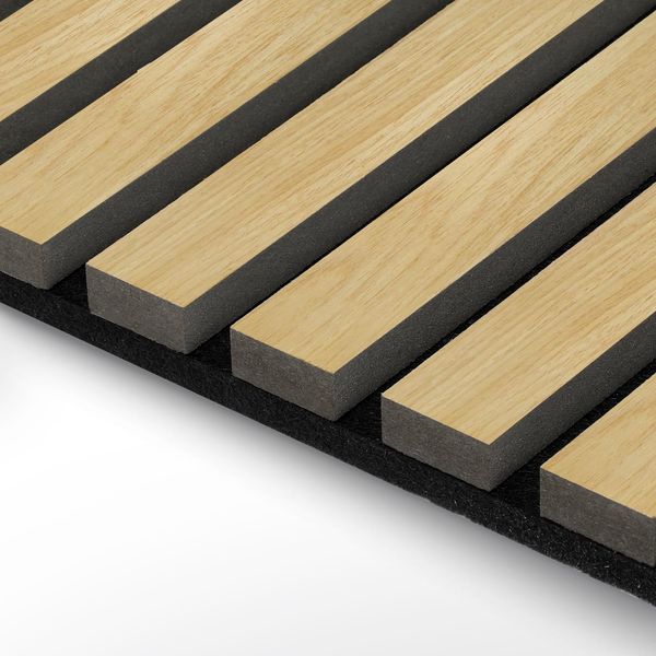 Clanmacy Pannello Acustico Pannello A Parete Moderno Pannello A Parete Acustico In Legno Pannello A Parete In Legno 1 Pannello Pannelli A Parete In Mdf 120X60X2,1Cm Legni-image