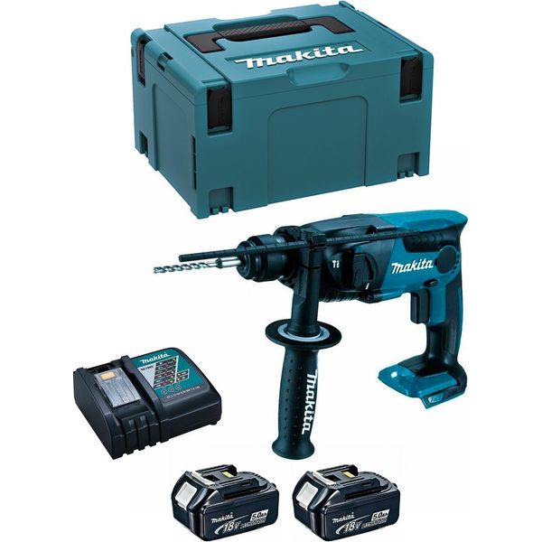 Trapano A Percussione Makita DHR165RTJ (2 X 5,0 Ah + DC18RC + Makpac 3)-image