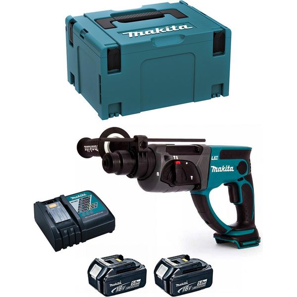 Trapano A Percussione Makita DHR202RTJ (2 X 5,0 Ah + DC18RC + Makpac 3)-image