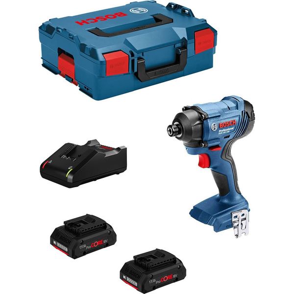 Avvitatore A Impulsi Bosch Gdr 18V-160 (2 X 4,0 Ah Procore + GAL18V-40 + L-Boxx 136)-image