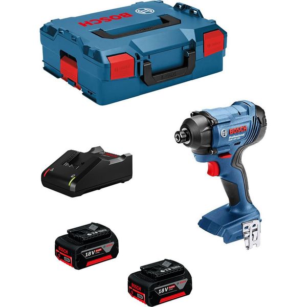 Avvitatore A Impulsi Bosch Gdr 18V-160 (2 X 5,0 Ah + GAL18V-40 + L-Boxx 136)-image