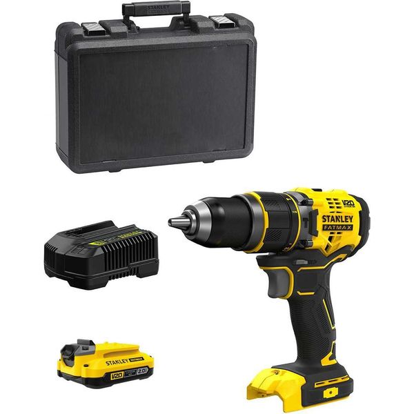 Trapano A Percussione Stanley Fatmax SFMCD721D1K (1 X 2,0 Ah + Caricabatterie + Custodia)-image