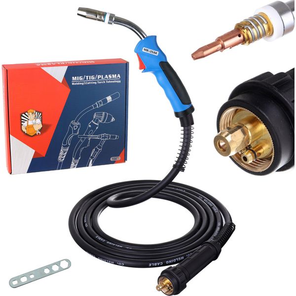 Techkar MB25 Torcia Per Saldatura Mig Mag 5M Con Ugello Europeo 1.0-image