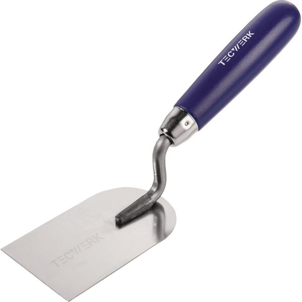 Frattazzo Da Stuccatore Larghezza 60 Mm Inox, Con Manico In Faggio Acciaio Inox-image