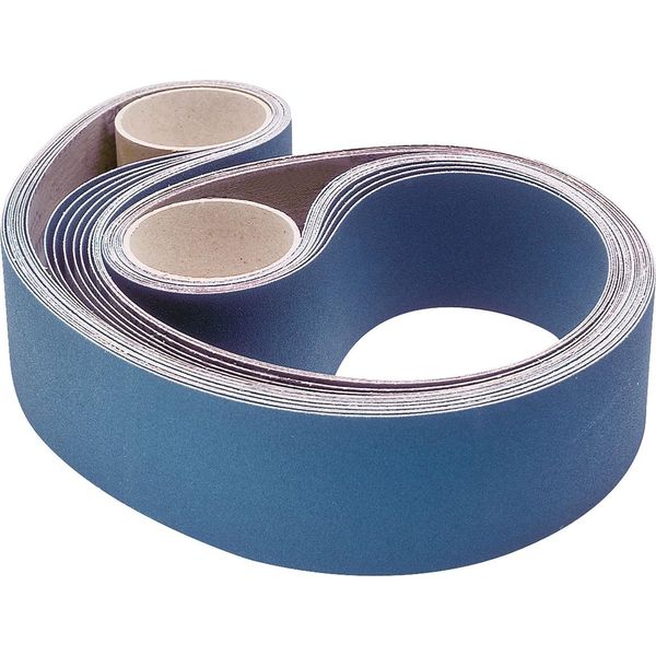 Nastro Abrasivo Lunghezza 2000 Mm Larghezza 75 Mm Grana 60 Per Ossido Di Zirconio Alluminio Inox-image