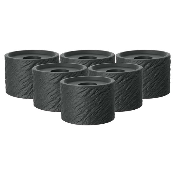 Kerzenhalter Villeroy & Boch "Kerzenhalter Manufacture Rock Home ø 6,3 Cm 6Er Set Schwarz", Schwarz, Kerzenhalter, Kerzenhalter-image