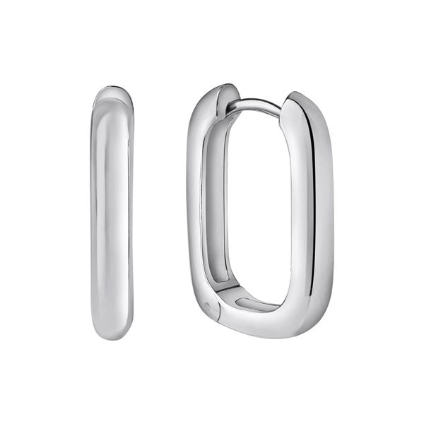 Paar Creolen Vivance "925/- Sterling Silber Rhodiniert", Weiß, Ohrringe, Damen, One-Size, Silber 925 (Sterlingsilber)-image