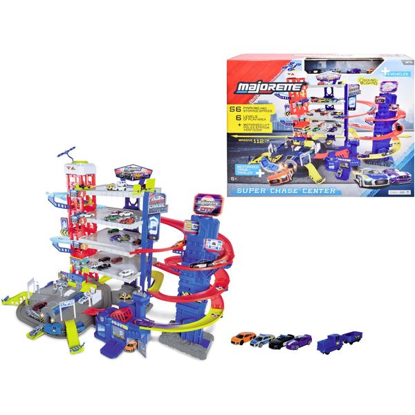 Spiel-Parkgarage Majorette "Super Chase Center", Bunt, Fahrzeug-Spielwelten, Kinderb:112Cm H:84Cm T:70Cm, Kunststoff, Mit Licht Und Sound, B:112Cm H:84Cm T:70Cm-image