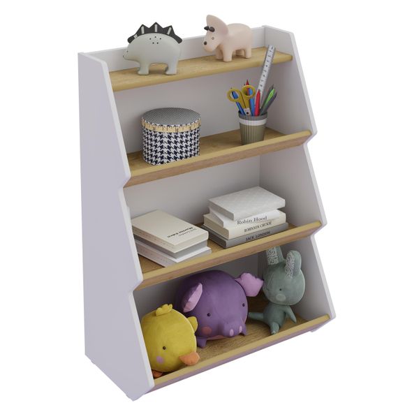 Standregal Vcm "Holz Kinderregal BüCherregal Kinder Regal Italu", Braun (Weiß, Honig, Eiche), Regale, Standregal-image