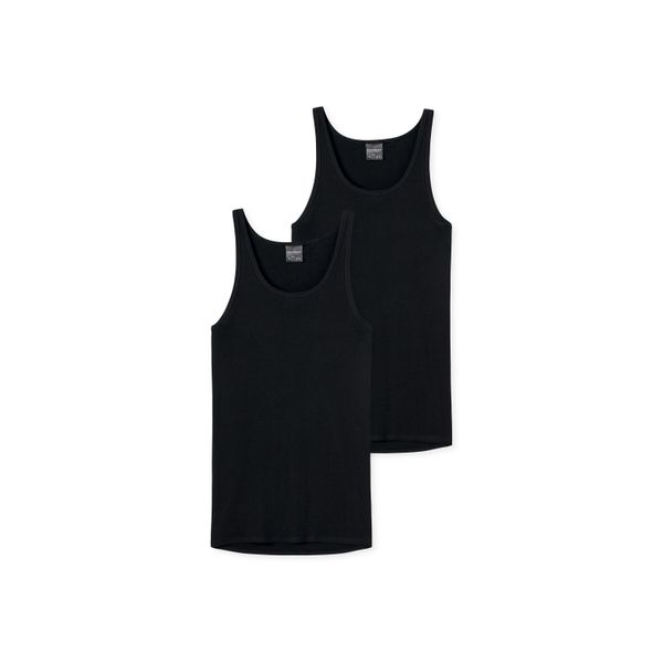 Unterhemd Schiesser "Unterhemd 2Er Pack", Herren, Gr. S, N-Gr, Schwarz, Obermaterial: 100% Baumwolle Co., Unterhemden Unterhemd-image