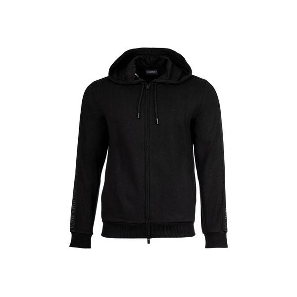 Sweatshirt Emporio Armani "Sweatjacke Basic Terry", Herren, Gr. L, Schwarz, Obermaterial: 60% Baumwolle Co. 40% Polyester Pes., Sweatshirts Sweatshirt-image